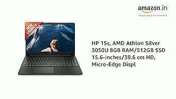Refurbished) HP 15s, AMD Athlon Silver 3050U 8GB RAM/512GB